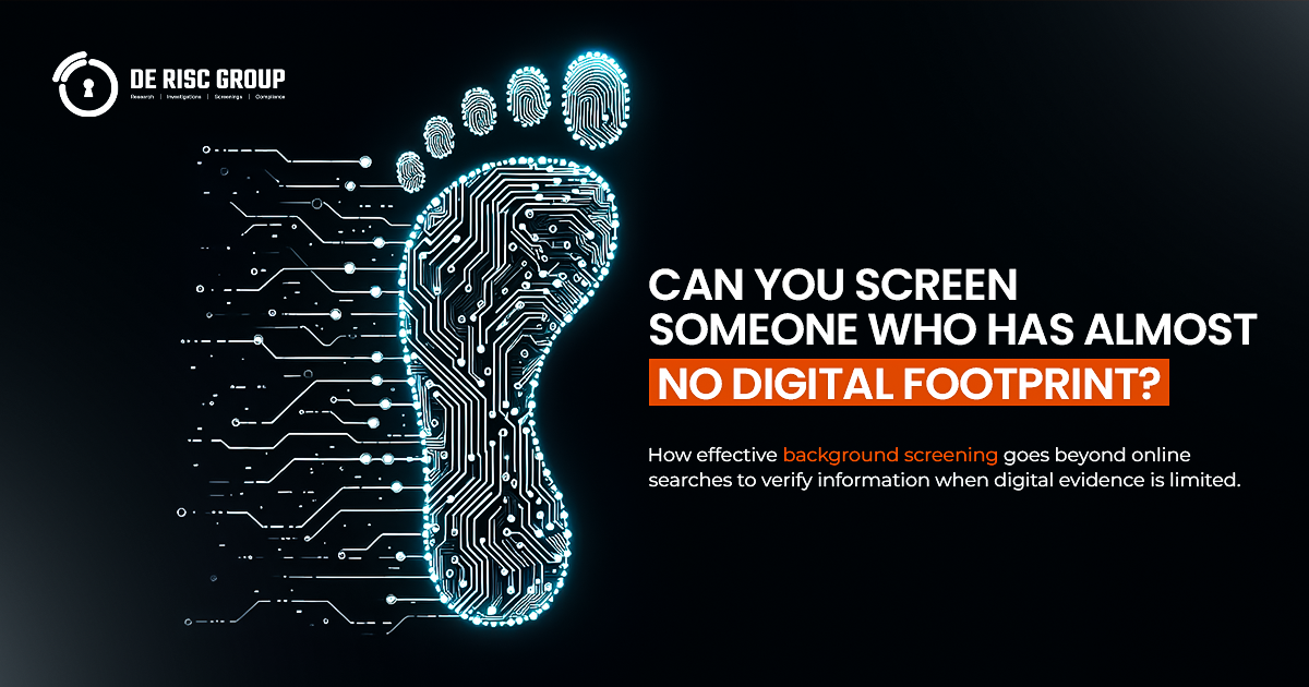 Can You Screen Someone Who Has Almost No Digital Footprint?
